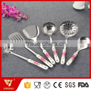 Delicated Household Cookware Set Cooking Tool Set with Porcelain Handle