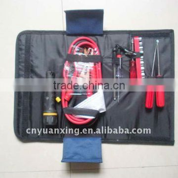 car emergency set,booster cable bag kits,foldable bag car