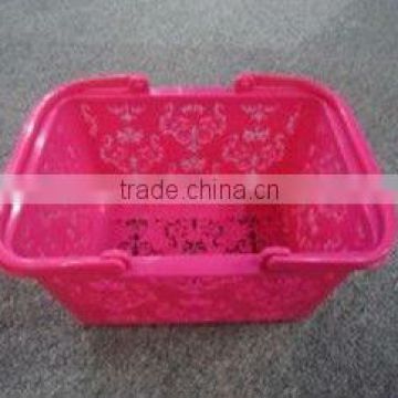 plastic large storage baskets with handle