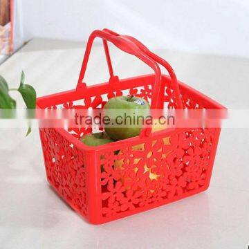 Plastic shopping storage basket