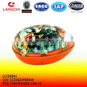 Special shaped colored cosmetic tin box for sale