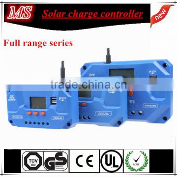 new smart pv charge controller for solar panel with LCD screen 12/24V auto 25A on hot sale