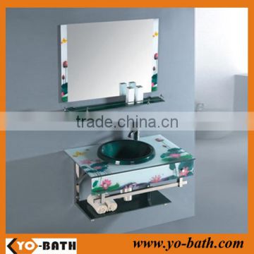 high quality glass cabinet with mirror YO-G060