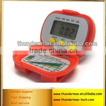 3Buttons Digital Multifunction Calories Flip Pedometer with Time and Stopwatch Function