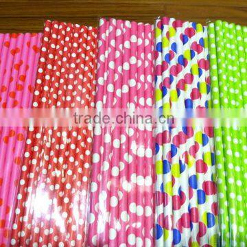 Fresh stock colorful bar accessories paper drinking straw