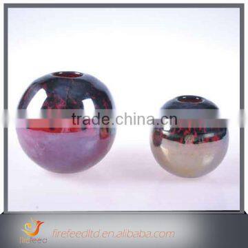 China Wholesale Custom Decorative Round Clear Glass Vase For Flower