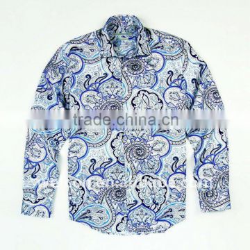 Men's cotton paisley printed shirt