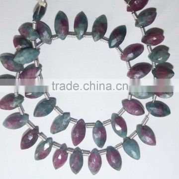 Natural Ruby Zoisite Faceted Marquis