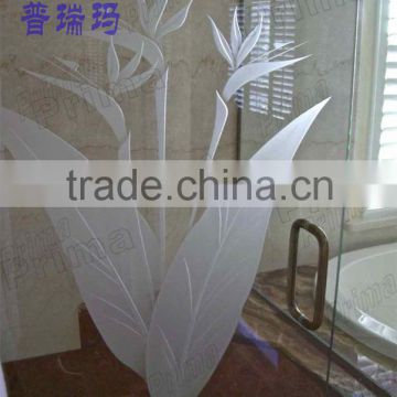 Customized Patterned Glass For Your Bathroom Door (PR-G32)