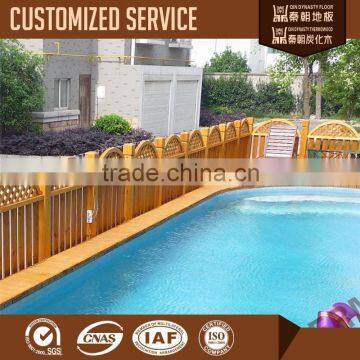 Solid Thermowood Temporary Pool Fence