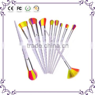 Popular unicorn professional makeup brushes rainbow unicorn makeup brush
