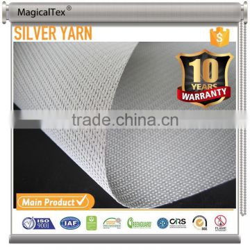 Polyester Fire Retardant Curtain Silver Coated Blackout Fabric