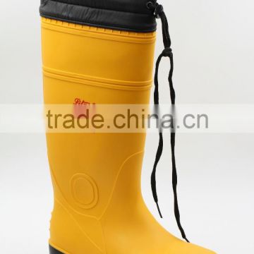 Hot winter fur lining hunter Safety boots working boots with lock