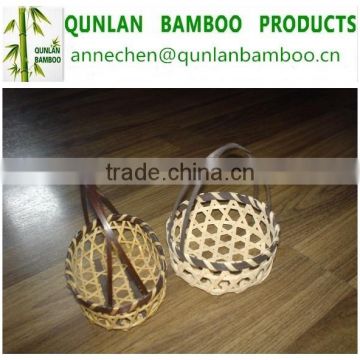 Round Shape Bamboo Hanging Fruit Basket