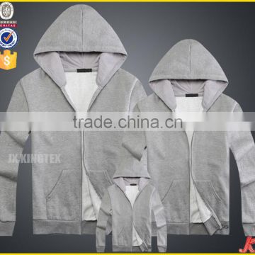 2017 Fashionable Style Male Hooded Grey Zipper Pocket Hoodie Jacket Printing Hoodies With Your Logo