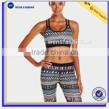 Wholesale New Fashion Women Yoga Suit Pants Sports Bra Sportswear Set
