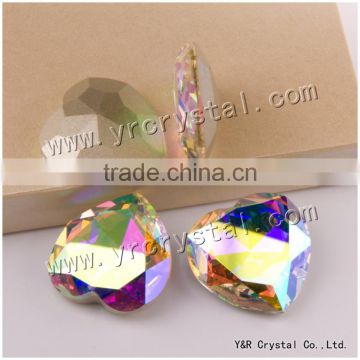 4827 Crystal Beads 28mm Siam Color Red Heart Shaped Clear Crystal ab Rhinestone 5mm