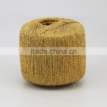 Pure golden hand knitting metallic lurex yarn
