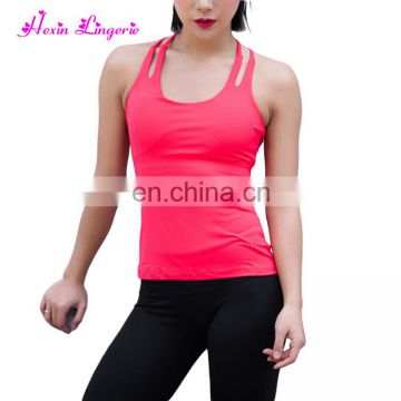 No Moq Wholesale Exercise Women Halter Red Blank Backless Tank Top