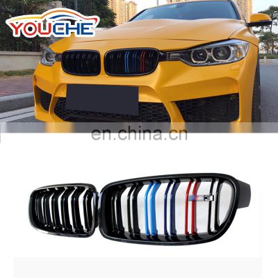 F30 ABS replacement  gloss M color front grille for BMW 3 series F30 F31 2012-2018 front bumper grill
