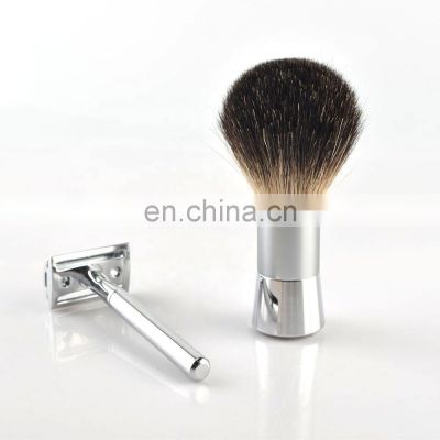silver chrome plated high luxury durable reusable  eo-friendly metal double edge shaving barber face safety razor kit