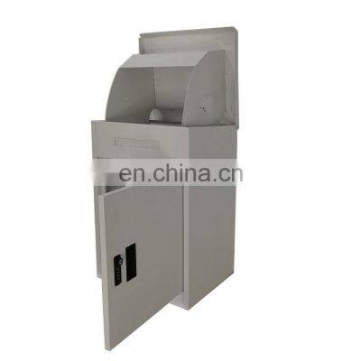 Outdoor Stainless Steel Metal Post Safe Private Home Parcel Box For Letter Mail