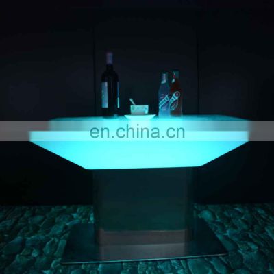 Luxury Acrylic White Illuminated Restaurant Nightclub Wine Bar Counter Cocktail Table for Sale
