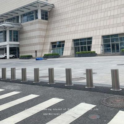 UPARK K12 M50 Automatically Rising Bollards with Control Cabinet Panel Anti-impact Parking Access SS Bollards