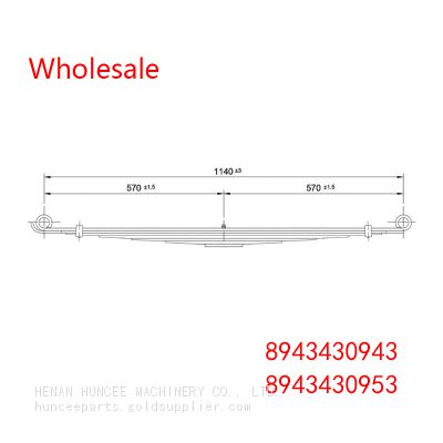 8943430943, 8943430953  ISUZU Medium Duty Vehicle Front Axle Leaf Spring Wholesale