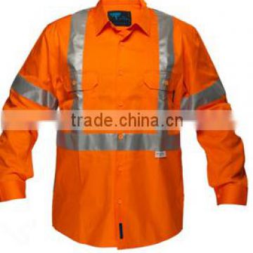 flame retardant reflective shirt for men cotton safety workwear fireproof shirt