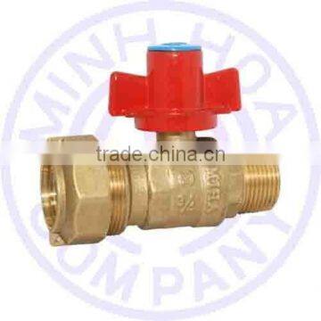 BRASS COMBINATION BALL VALVE LOCK HANDLE FOR WATER