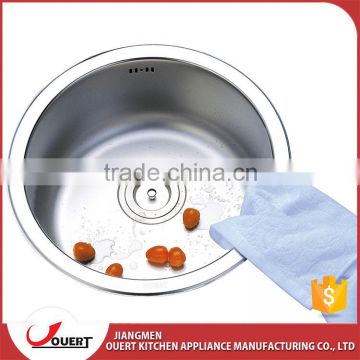 420*420*200mm stainless steel single bowl round kitchen sink