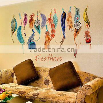 Flying Feather Wall Stickers Home Decor Home Decoration Wallpaper Wall Sticker Ral-Bedroom-Living ZY044