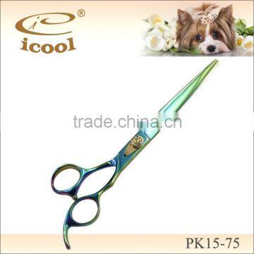 Newest Rainbow color Titanium Professional Hair Scissors,PK15-75