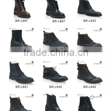 Hot sale men leather boots top brand men leather shoe