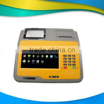 Hot selling!!! 7 inch capacitive touch screen tablet pos with embedded barcode scanner,thermal printer------Gc039D