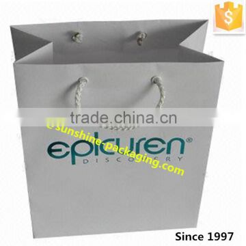 Paper shopping bags with rope handle