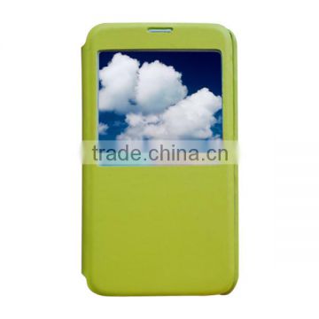 For Samsung Galaxy S5 visible window book style green PU case