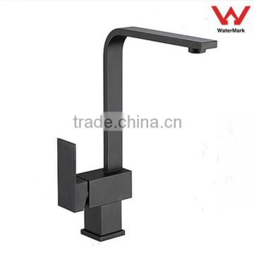 all black electroplated brass kitchen mixer