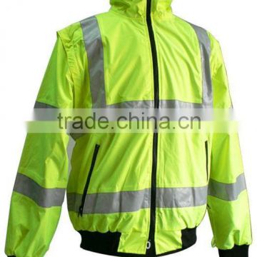 100% polyester Oxford with PU coating reflective safety jacket