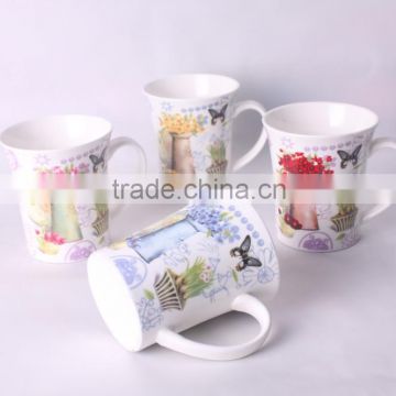 2015 High quality decal new bone china mug