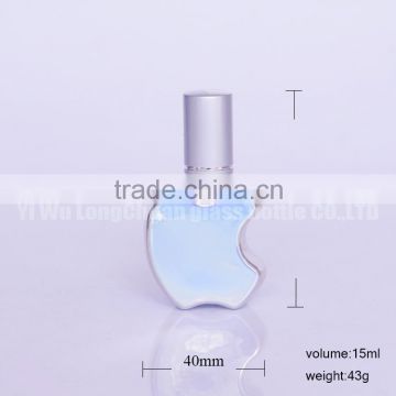 15ml Gold/Silver Apple Shape Empty Refillable Spray Perfume Glass Bottle Atomizer Pump