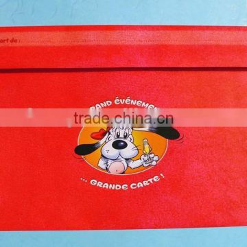 customized design red color paper gift Envelopes
