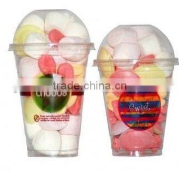 Clear 16oz Plastic Pet Disposable Cup with Custom Printed Logo