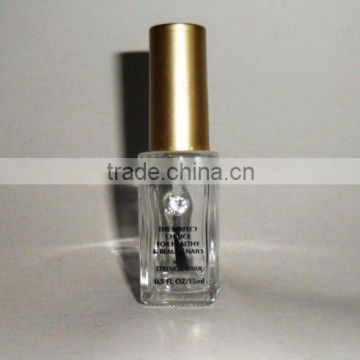 15ml glass diamond square Nail polish bottle