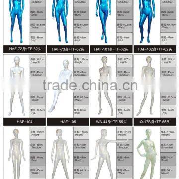Brand custom glossy or matte sexy fashion window display mannequins