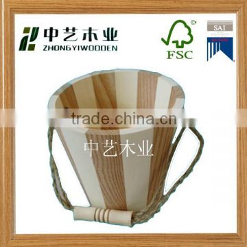 2015 year FSC&SA8000 wooden bucket with handle for made in China