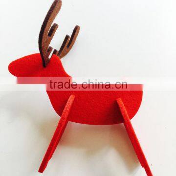 Customizable Laser Cut Felt Christmas Decoration Reindeer