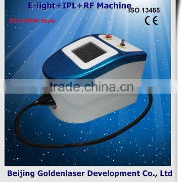 Painless 2013 New Design Multi-Functional Beauty Equipment E-light+IPL+RF Machine Birthmark Removal Procedure Skin Care