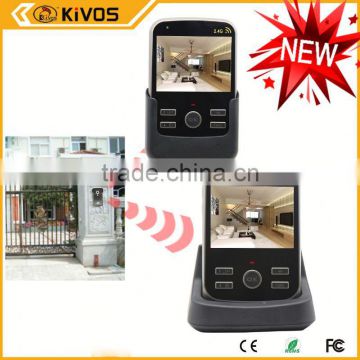 2.4Ghz 300meter kivos kdb300 video door phone camera module With Pir Auto-detection Recording